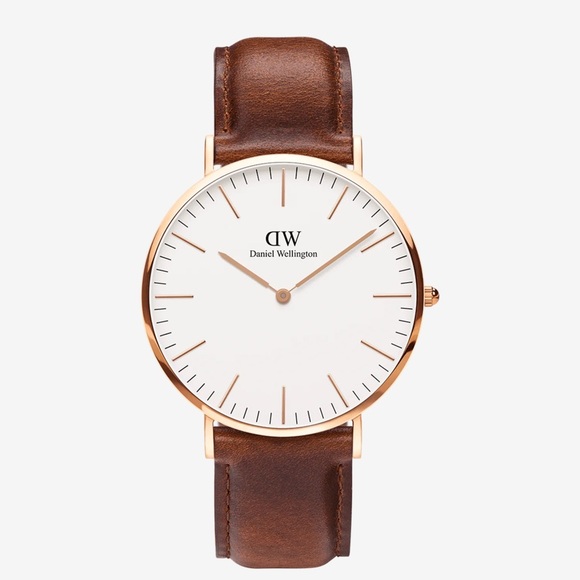 Daniel Wellington Jewelry - Daniel Wellington Classic 36mm Rose Gold Set Brown Black Leather Glasgow Bundle